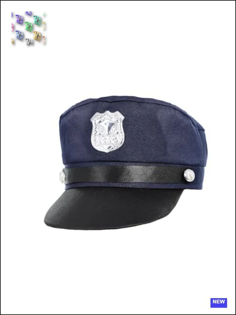 Kids Police Officer Costume Set 6pc Dress Up Role Play Hat Badge Handcuffs